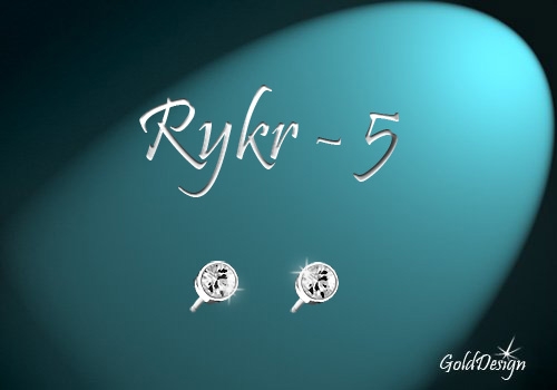 Rykr 5 - náušnice stříbřené